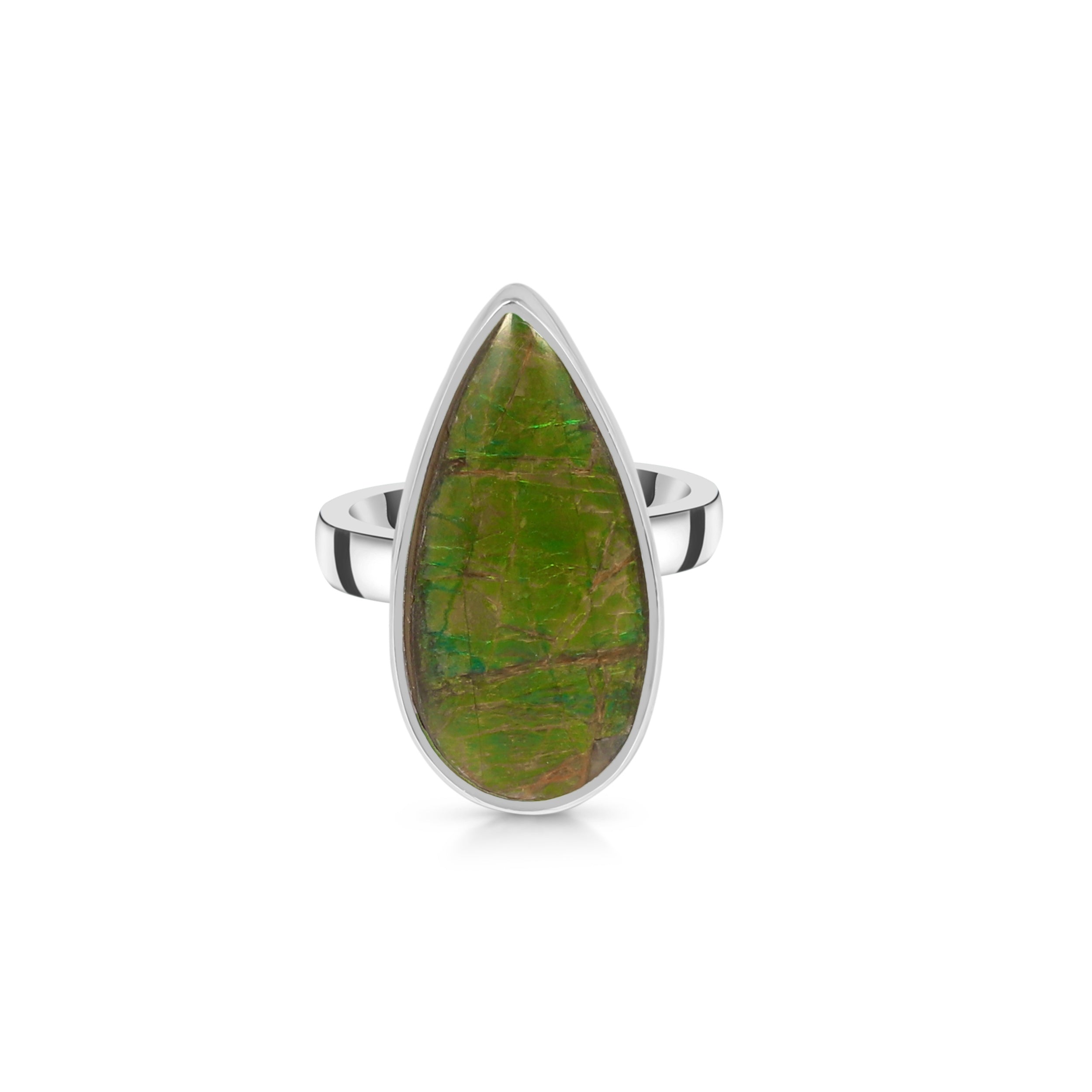 Ammolite Adjustable Ring-(AML-R-28)